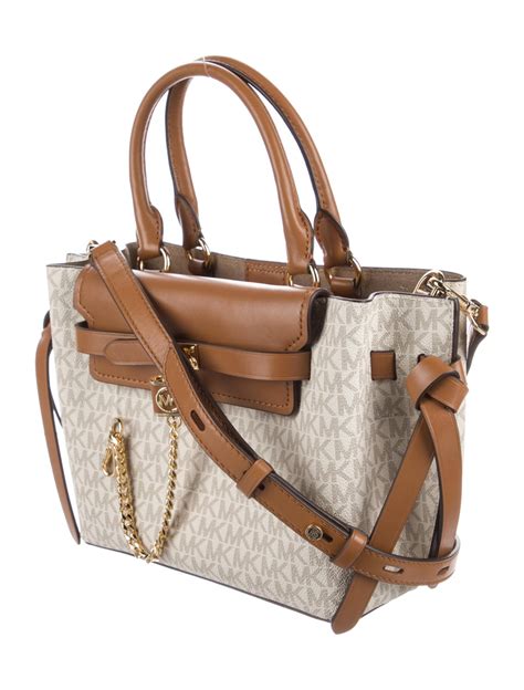 michael michael kors hamilton legacy large logo belted satchel|Michael Kors Hamilton satchel.